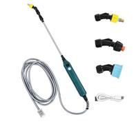 Electric Plant Sprayer with Telescopic Rechargeable 2400mah Wand Battery 3 Nozzles Variable Spray Modes for Garden Cleaning Plants Car Cleaning Plus Glass Indoor(5 Meters)