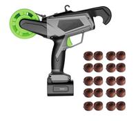 Electric Plant Tying Machine with LED Display - Vine Tying Tool for Grapes, Tomatoes, Cucumbers & Vining Vegetables - 3-8 Gear Adjustment, 25mm Max Bundling Diameter, Includes 10 Rolls