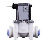 Electric Plastic Solenoid Valve 12V 24V 220V NO/NC 1/4" 3/8" Hose Pipe Quick Conntection RO Water Reverse Osmosis System(9.5mm OD,12V_Normally Open)