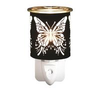 Electric Plug In Wax Melter 13cm Black - Butterfly Aroma Accessories Black One Size