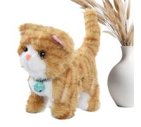 Electric Plush Cat - 17cm Talking Adorable Interactive Toy | Tail-Wagging Electronic Kitten for Children and Pet Lovers, Walking Musical Fun, Soft Stuffed Animal for Boys Girls Preschoolers Teens, Hol