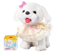 Electric Plush Dog Toy 2025 New Realistic Interactive Pet Dog Intelligent head touch sensor with Walking Barking Singing Licking Shaking Tail for Children Girls Model B