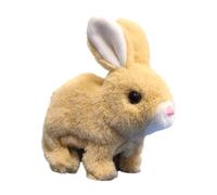 Electric Plush Jumping Rabbit | 17cm Fabric Moving Ears Sound Battery Powered | Interactive Role Play Buddy | Gift Girls Nursery