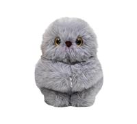 Electric Plush Owl Pendant, Cute Stuffed Robot Charm, Small Purse Decoration with Sound, Soft Fabric Animal Keychain Ornament, Fashion Bag with Cartoon Style, Room Display Accent for Shelf Table