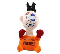 Electric Plush Vent Toy, Punch Me Doll for Stress Relief, Punch Soft Toys, Comfortable Touching, No Battery (Orange)