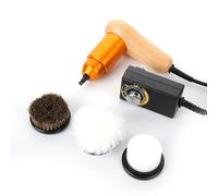Electric Polisher Kit, Adjustable Speed Portable Leather Care Cleaner with 3 Soft Heads for Shoes, Boots, Bags, Sofa
