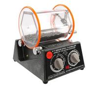 Electric Polisher, Polishing Machine,Jewelry Machine, 60W, 500-3000 RPM, 5 Speed Settings, Timer 0-60 Minutes, Aluminum and Organic Glass, Black and Orange, 18x23x24cm