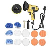 Electric Polishing Machine with 700W Motor and 600 - 3700 RPM Variable Speed - Buffer Kit for Car Furniture Metal Wood and Tiles - Includes Handle Sponges and Wool Pads