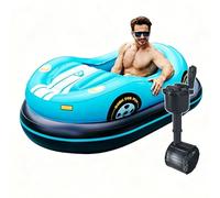 Electric Pool Bumper Boat. Motorized Pool Float with 360° Joystick Control,with Cordless Pump Included,Inflatable Bumper Boat for Pool, Lake & Summer Water Fun Blue-1battery