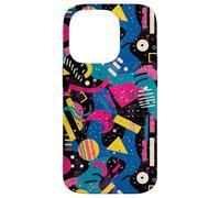 Electric Pop Retro 80s 90s Artistic Chaos Pattern Case for iPhone 14 Pro