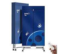 Electric Portable Clothes Airer Dryer 1000W Foldable Heated Laundry Drying Rack Machine,2 Layer Dryers Wardrobe with Remote Control,180 minute timer,Load 33lbs,1000W,152x75.5x47cm (Color : with towel