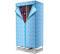 Electric Portable Clothes Airer Dryer with Automatic Timer, 900W Large Capacity 33-66lb Powerful Clothes Dryer, PTC Indoor Wet Laundry Double Layer Drying Wardrobe ( Color : Blue A -stainless steel pi