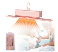 Electric Portable Dryer for Clothes, With Cover,400w,7 Timed Heat Settings Holds up to 5kg Clothes Dryer Electric Indoor, For Flats, Dormitories, Travel and Camping,Pink