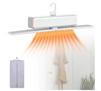 Electric Portable Dryer for Clothes, With Cover,400w,7 Timed Heat Settings Holds up to 5kg Heated Airer, For Apartments Rv Travel, Dormitories,White