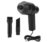 Electric Portable Handheld USB Mini Vacuum Cleaner Strong Suction for PC Keyboard Car Home Dust Dirt Pet Hair Cleaning Black ABS 5.0x5.4x2.4 Inch