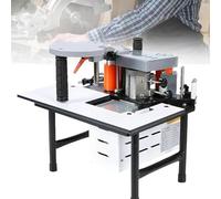 Electric Portable Woodworking Edge Banding Machine, Double-Sided Hot Melt Adhesive Applicator with Adjustable Speed & Large Tank, Edge Bander for Trimming, Veneering, PVC, ABS