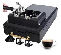 Electric Portafilter Cleaner, Automatic Coffee Grounds Cleaning Machine with 2 Scrapers 1 Brush Head, Detachable for Cafe Home Use