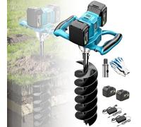 Electric Post Hole Digger 1200W with Adjustable Speed 350-850r/min, 6 Gears, Ideal for Easy Ground Boring and Digging