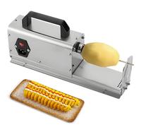 Electric Potato Chip Tower Machine 3 in 1 Electric Tornado Potato Slicer Spiral Thicker Stainless Steel Vegetables Cutting Machinefor Potatoes, Carrots, Apples, 40W