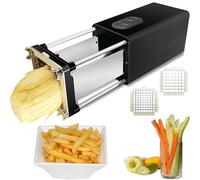 Electric Potato Chipper, Stainless Steel Commercial and Household Food Chopper for French Fries, Carrots, Cucumbers