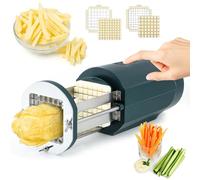 Electric Potato Cutter, Electric Vegetable Cutter, Electric Potato Cutter, Vegetable Cutter with 9 x 9 mm Blade and 12 x 12 mm Multifunctional Vegetable Cutter Mandoline for Vegetables
