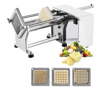 Electric Potato Cutter Machine, Commercial French Fry Cutter Machine,with 3 Size Replaceable Blades Professional Potato Chipper Blades Dicer for Potatoes, Carrots, Cucumbers