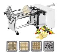 Electric Potato Cutter Machine, Stainless Steel French Fry Chipper with Multiple Blades, Ideal for Vegetables Like Potatoes, Carrots, and Cucumbers