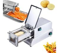 Electric Potato Cutter with Stainless Steel Construction and Adjustable Mesh Blades for Efficient Food Preparation in Various Settings