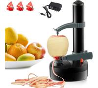 Electric Potato Peeler, Automatic Fruit and Vegetable Peeler, Adjustable Handle, Comes with 3 Replaceable Blades, Suitable for Kitchen Use On Fruit and Vegetables