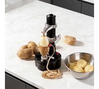 Electric Potato Peeler, Automatic Rotating Stainless Steel Peeler - Fast & Effortless Fruit Vegetable Peeling Machine for Home Kitchen Daily Meal Prep(Black)