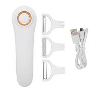 Electric Potato Peeler, Handheld Electric Vegetables and Fruit Peeler 3-in-1 Pro Set, USB Rechargeable Kitchen Gadgets for Apples, Potato, Carrots, Cucumber（White）