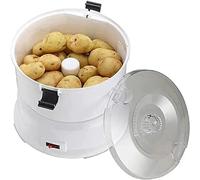 Electric Potato Peeler Machine, Automatic Stainless Steel Vegetable & Fruit Peeler, One-Touch Operation, Quick Peeling & Salad Dryer Dehydrator for Home & Commercial Kitchen