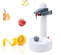 Electric Potato Peeler Peeler Vegetable Rotary Fruit Peeler Automatic Peeler Height Adjustment Lever for Potatoes and Apples Oranges of Different Sizes with 3 Stainless Steel Replacement Blades