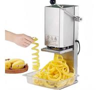 Electric Potato Slicer, Commercial Spiral Cutter, Stainless Steel, Adjustable Thickness 3-10mm, Ideal for Snack Shops and Restaurants, Easy to Use