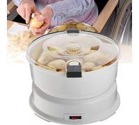 Electric Potato Peeler Machine,Electric Slicers,Potato Rumbler Peeler Machine, Vegetable Peeler with Container, Rotary Safety Lock No Mess Potato Rumbler 1kg Capacity White Potato Shaker with Water