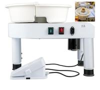 Electric Pottery Whee, Adjustable Speed Electric Pottery Wheel with Foot Pedal - 11" Duty Pottery Clay Shaping Machine & Sculpting Tools(Small 350w)