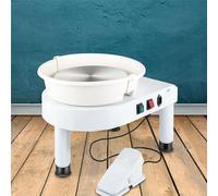 Electric Pottery Wheel 25 cm 350 W Ceramic Shaping Machine with Foot Pedal for DIY Ceramic Craft, Ideal for Adults and Beginners, Perfect for School Lessons and Home Use