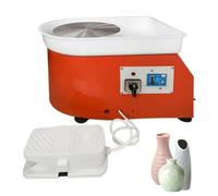 Electric Pottery Wheel, 25CM Aluminum Turntable Pottery Wheel with Removable ABS Basin, Foot Pedal and Shaping Tools, Pottery Wheel Forming Machine for DIY and Pottery Studio