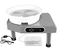 Electric Pottery Wheel,9.8-Inch Pottery Sculpting Wheel,Adjustable Speed Electric Pottery Wheel,with Foot Pedal, LCD Touchscreen,for Making Ceramics, Pottery, LJJY-KK