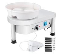 Electric Pottery Wheel Ceramic Machine Tools Art Crafts Clay DIY Students for Work Rotates Stable Smoothly(Detachable Basin)