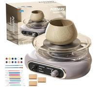 Electric Pottery Wheel - Ceramic Machine Turntable with Foot Pedal, Adjustable Speed, Includes Clay Tool Set - Ideal for Adults and Beginners