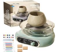 Electric Pottery Wheel - Ceramic Machine Turntable with Foot Pedal, Adjustable Speed, Includes Clay Tool Set - Ideal for Adults and Beginners