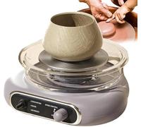 Electric Pottery Wheel Kit, Complete DIY Ceramic Set with Self-Hardening Clay & Tools, for Beginners Kids Adults, Easy to Use & Portable Purple