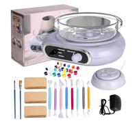 Electric Pottery Wheel Kit, Mini Ceramic Forming Machine with Clay Tools & Detachable Turntable for Kids and Beginners