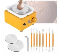 Electric Pottery Wheel Machine - Mini Pottery Wheel with Adjustable Speed and Pedal, Perfect for Beginners, Kids, Adults, and School Teaching