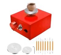 Electric Pottery Wheel Machine with Adjustable Speed and Turntable Trays, Includes Clay Tools for Pottery DIY and Studio Use