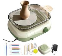 Electric Pottery Wheel with Dual-Direction Rotation, Adjustable Speed, Turntable, and DIY Clay Kit for Ceramic Work and Beginners