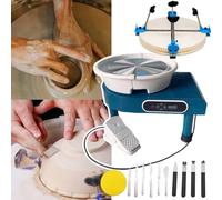 Electric Pottery Wheel with LCD Touch Screen and Pedal Control for DIY Ceramic Art and Clay Crafting