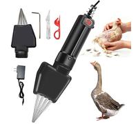 Electric Poultry Plucker Machine, 450W Handheld Feather Remover with Stainless Steel Conical Head, Rechargeable & Automatic Adjustment for Chickens, Ducks & Geese