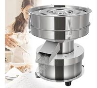 Electric powder screening machine, stainless steel laboratory vibrating screen with 2 screens (12+50 mesh).